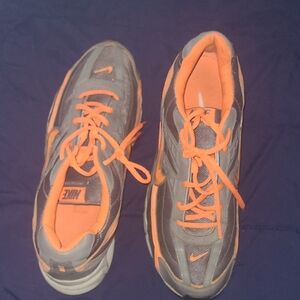 Nike Athletic Shoes in Gray and Orange